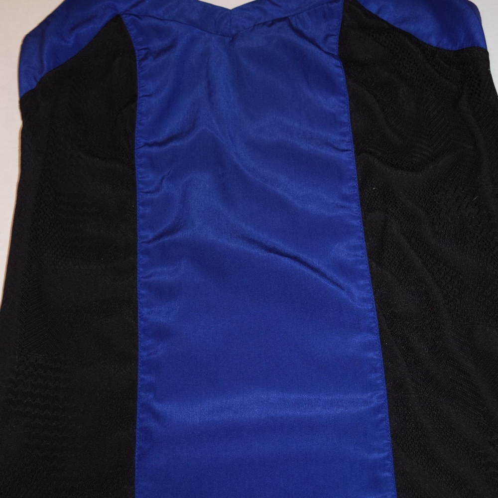 Royal blue and black camisole